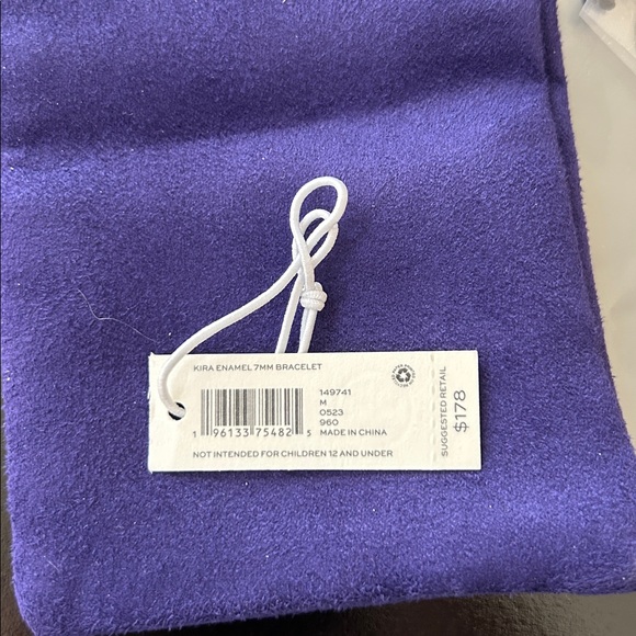 Tory Burch Silver with Yellow Floral Kira Enamel 7mm Bracelet NWT Style 149741 - Picture 15 of 17